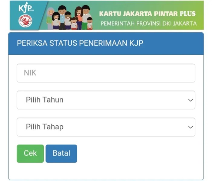 Cara cek status penerima KJP tahap 1 dan 2 cukup pakai ktp