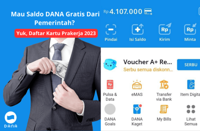 5 cara mendapatkan saldo dana gratis ada saldo dana rp 600 ribu dari prakerja