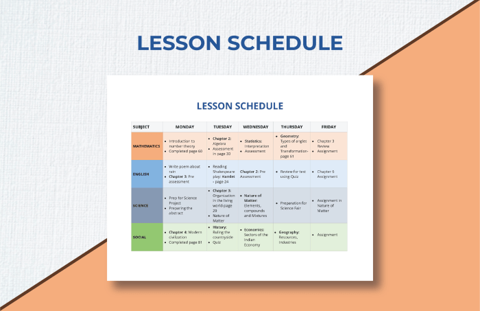 Contoh template jadwal pelajaran dan cara editnya via hp